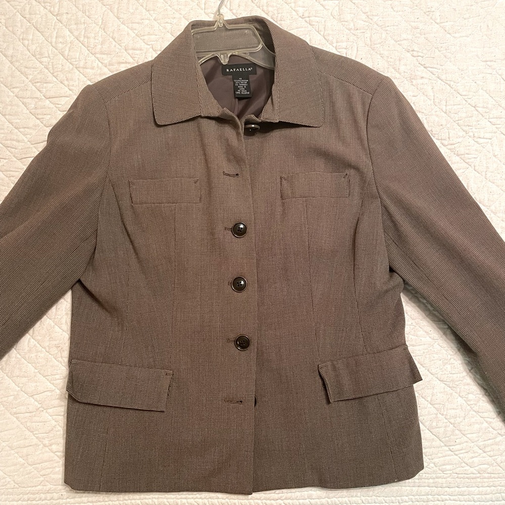 Rafaella Women's Tsilored Brown Jacked, sz 12